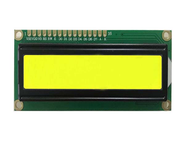 16x2 character LCD display
