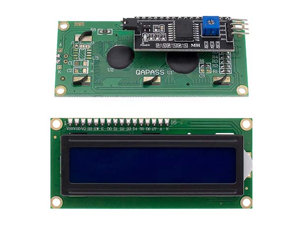 16x2 character LCD display with I2C IIC 